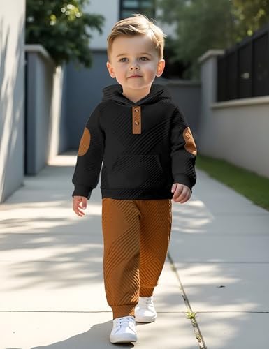 Oranchids Toddler Baby Boy Clothes Long Sleeve Hoodie Sweatshirt Tops and Pants - Image 2