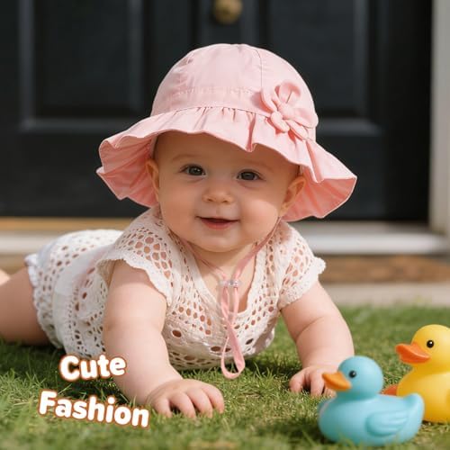 Baby Girl Wide Brim Bucket Hats - Image 2