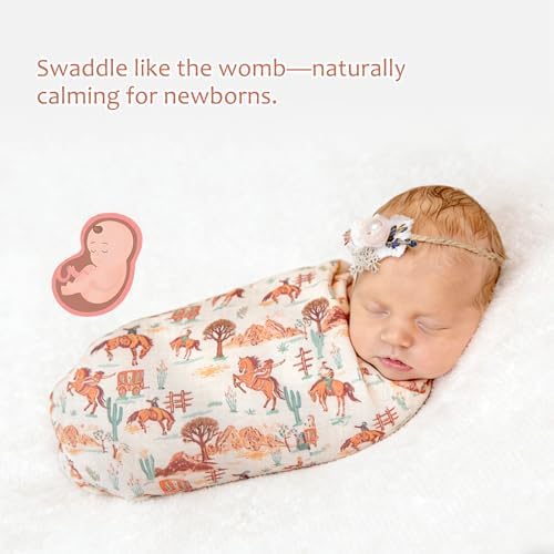 Baby Swaddle Blankets, Bamboo Muslin Receiving Blanket | 4-Pack, Lightweight & - Image 4
