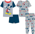 Disney Boys' 4-Piece Snug-fit Cotton Matching Comfortable Pajama Set, Soft & by Disney