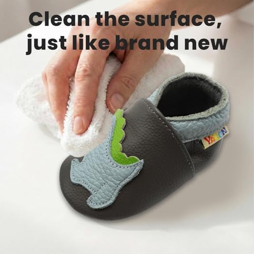 YALION Baby Soft Leather Shoes Suede Sole Infant Toddler First Walking Sports - Image 6