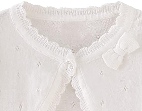 Toddler Girls Cardigan Sweater Bolero Shrug Baby Kids Long Sleeve Cropped Dress - Image 4
