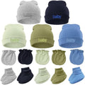 BQUBO Newborn Baby Hat Mittens Socks Set Infant Cotton Beanie Gloves Thick Warm by DRESHOW