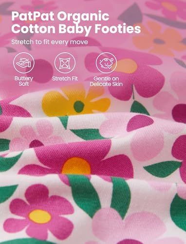 PATPAT Organic Cotton Baby Footie Pajamas - Image 4