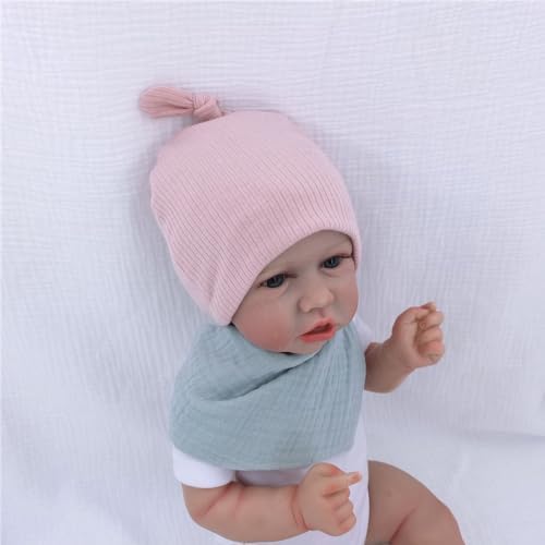 Silky Satin Lined Newborn Hat Hair Care Knot Beanie Hats - Image 3