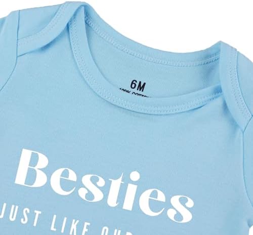 Besties Just Like Our Moms Baby Bodysuit Best Friend Baby Bodysuit Mom Besties - Image 4