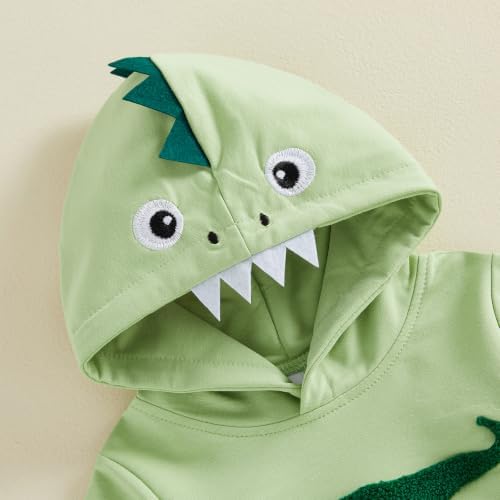 Infant Baby Boy Fall Winter Clothes Outfit Hooded Long Sweatshirt Pant Set - Image 6