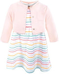 Hudson Baby Infant and Toddler Girls Cotton Dress and Cardigan Set by HudsonBaby