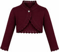 Lilax Little Girls' Knit Long Sleeve Button Closure Bolero Cardigan Shrug by Lilax