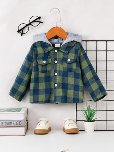 Toddler Baby Boy Long Sleeve Shirt Flannel Buffalo Plaid Shirts Button Down - Image 6