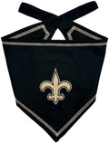 Pets First NFL New Orleans Saints TIE Bandana, Size Small/Medium. Dog Bandana by PETSFIRST
