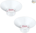 Flange Insert 2PCS 21mm Compatible with Momcozy M9/M6/M5/S12 Pro/V1 Pro/V2 pro, Spectra/Medela/Elvie/NCVI/TSRETE/eufy/Lansinoh/Paruu/MomMed Breast Pump 24mm Shields/Flanges (2pcs-21mm)