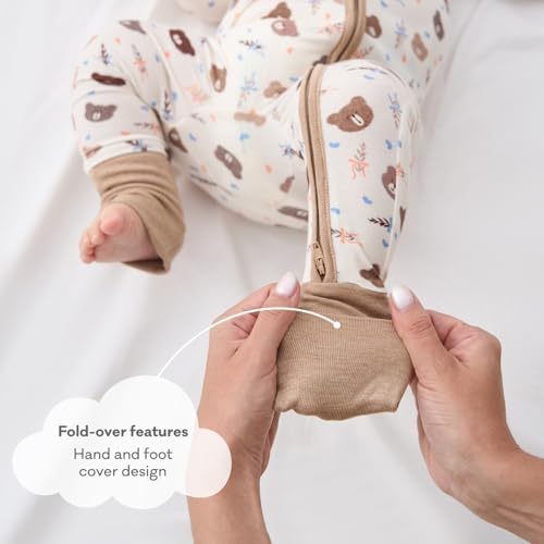 pureborn Baby Sleeper Viscose from Bamboo Zipper Footies Pjs 0-24 Months | - Image 6