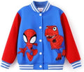 Disney Bomber Jacket Spider Man Marvel Toy Story Cars Varsity Cardigan2-13Y by Disney