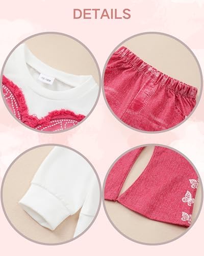 Renotemy Toddler Baby Girl Clothes Fall Winter Outfits Gifts 12Months-5T - Image 4