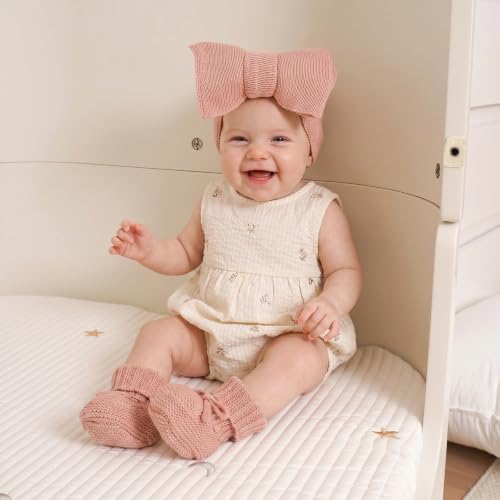 Hadetoto Baby Headband and Booties Set, 100% Organic Cotton - Image 2