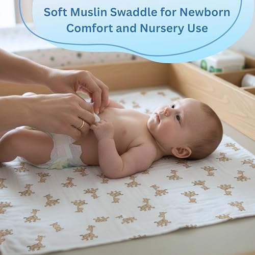 Cotton Baby Swaddle Blanket 28"x28" – Soft Breathable Newborn Receiving Blanket - Image 5