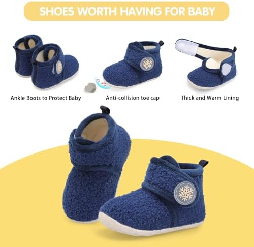 FEETCITY Baby Booties Girls Boys Infant Slippers First Walkers Shoes Warm Socks - Image 6