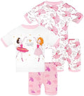 DAUGHTER QUEEN Girls Summer Pajamas Set 4 Pieces 100% Cotton Sleepwear Size 18 by DAUGHTERQUEEN