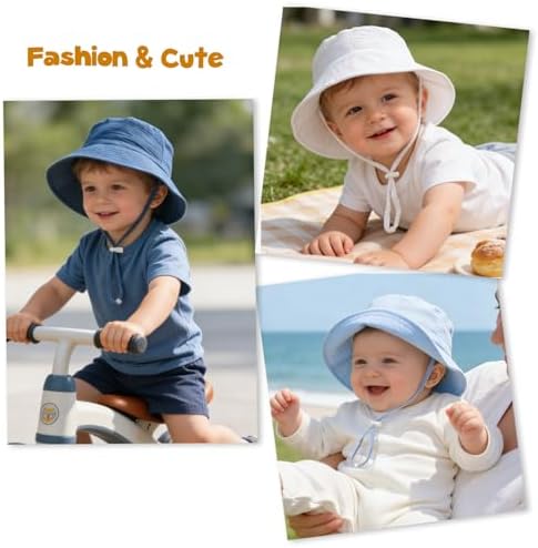 Baby Sun Hat Infant Toddler Summer Cotton Yarn Beach Bucket Hat - Image 7