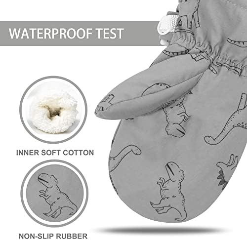 Toddler Mittens Lined Fleece Snow Gloves - Image 2
