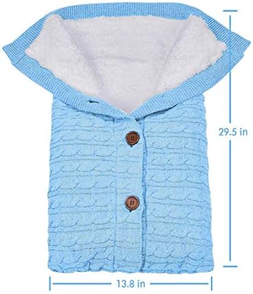 XMWEALTHY Unisex Infant Swaddle Blankets Soft Thick Fleece Knit Baby Girls Boys - Image 6