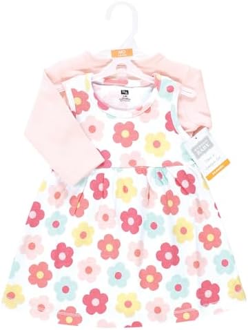 Hudson Baby Infant and Toddler Girls Cotton Dress and Cardigan Set - Image 2