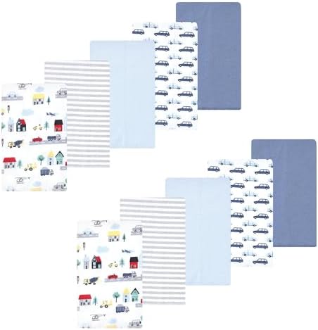Luvable Friends Hudson Baby Flannel Burp Cloths 10pk, Metro City Life by Luvable+Friends