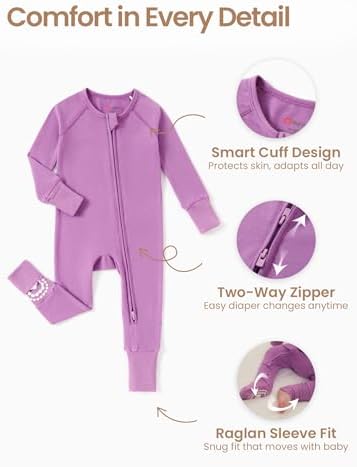 PATPAT Organic Cotton Baby Footie Pajamas - Image 5