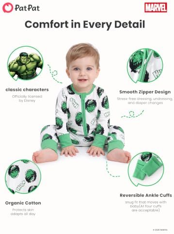 Disney Baby Organic Cotton Zip Footie Clothes Romper Outfit - Image 6