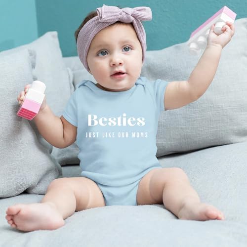 Besties Just Like Our Moms Baby Bodysuit Best Friend Baby Bodysuit Mom Besties - Image 3