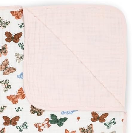 Little Unicorn Muslin Quilt Blanket | 100% Cotton Soft Multi-Layered Muslin - Image 2