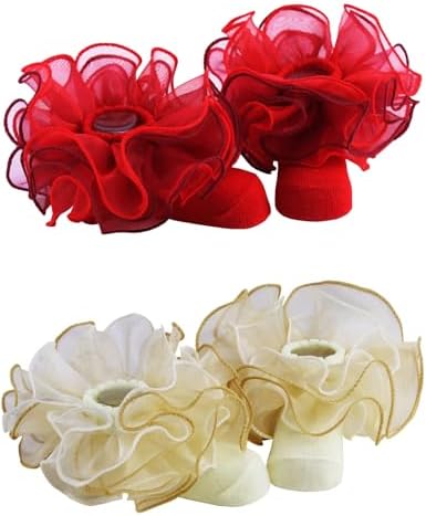 PrinceSasa Little Baby Girl Princess Lace Ruffles Socks Set - Image 4