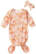 Newborn Baby Girl Floral Sleep Gown Headband Sleepwear Outfit by Merqwadd