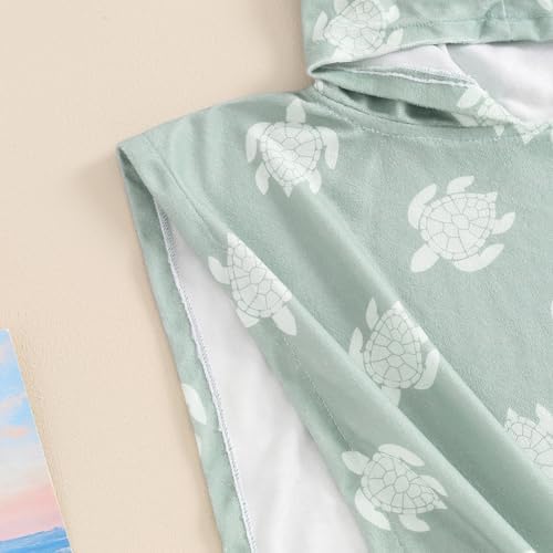 Baby Girl Boy Hooded Beach Towel Swim Cover Up Bath Towels Swim Poncho Swimsuit - Image 4