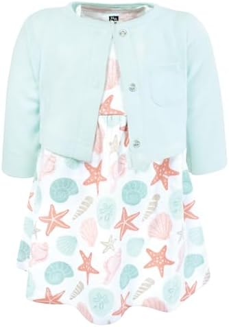 Hudson Baby Infant and Toddler Girls Cotton Dress and Cardigan Set by HudsonBaby