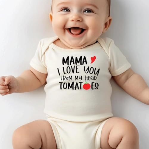 hrcfbk Infant Baby Boys Girls Bodysuit Newborn Short Sleeve Funny Letters Print - Image 3