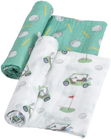 LollyBanks 100% Organic Cotton Muslin Swaddle Blanket, Soft Baby Blankets | 2 by LollyBanks