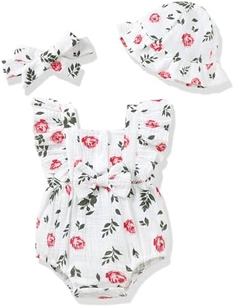 Renotemy Baby Girl Clothes Summer Newborn Girls Outfits Preemie-18Months by Renotemy