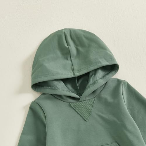 Infant Baby Boy Fall Winter Clothes Outfit Hooded Long Sweatshirt Pant Set - Image 6