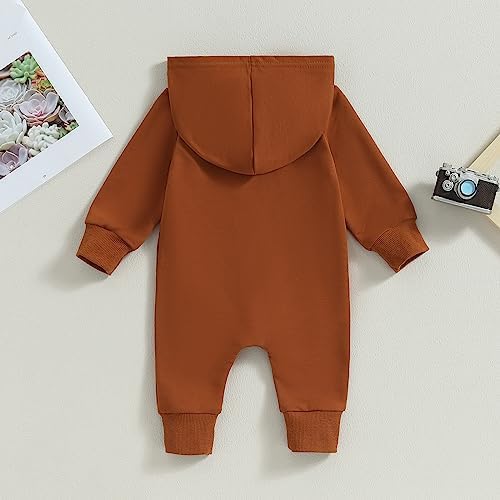 Fall Baby Clothes Newborn Boy Girl Hoodie Romper Long Sleeve Jumpsuit Winter - Image 4