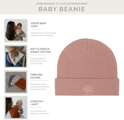 Parker Baby Co. Soft Baby Beanie Hats, Double-Layered - Image 4