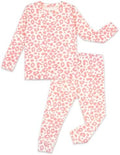 moimoln Cotton Modal Baby Toddler Pajamas Check Solid Leopard 6M-8Y by moimoln