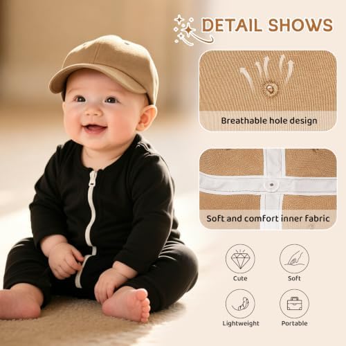 Durio Baby Baseball Cap UPF 50+ Infant Sun Hat Elastic Back 0-12 Months - Image 4