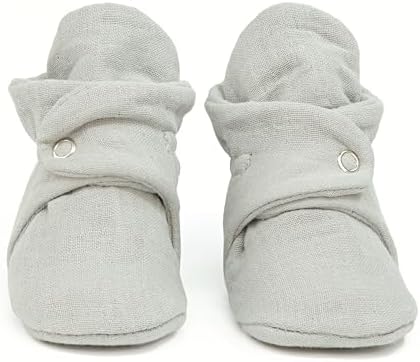 Ella Bonna Baby Booties Organic Cotton Muslin Newborn Baby Slippers Baby Boy - Image 5
