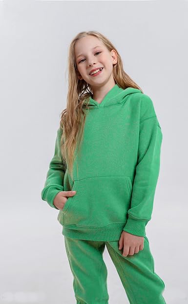 Toddler Boys Girls Sweatshirt Cotton Solid Fall Pullover Hoodie | Long Sleeve - Image 2
