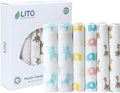 Cotton Baby Swaddle Blanket 28"x28" – Soft Breathable Newborn Receiving Blanket by LITOLinenandTowel