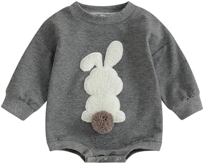 VISGOGO Newborn Infant Baby Boy Oversized Romper Sweater Bodysuits Coming Home by VISGOGO
