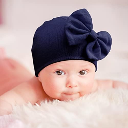 Newborn Baby Hats and Mittens Set Infant Bow Beanie Cap Toddler Gloves Newborn - Image 6