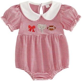 Baby Boy Girl Bubble Romper Short Sleeve Collar Summer Bodysuit by Merqwadd